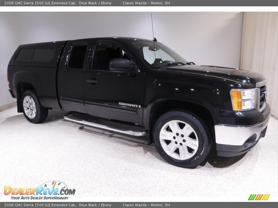 2008 GMC Sierra 1500 SLE Extended Cab Onyx Black / Ebony Photo #1