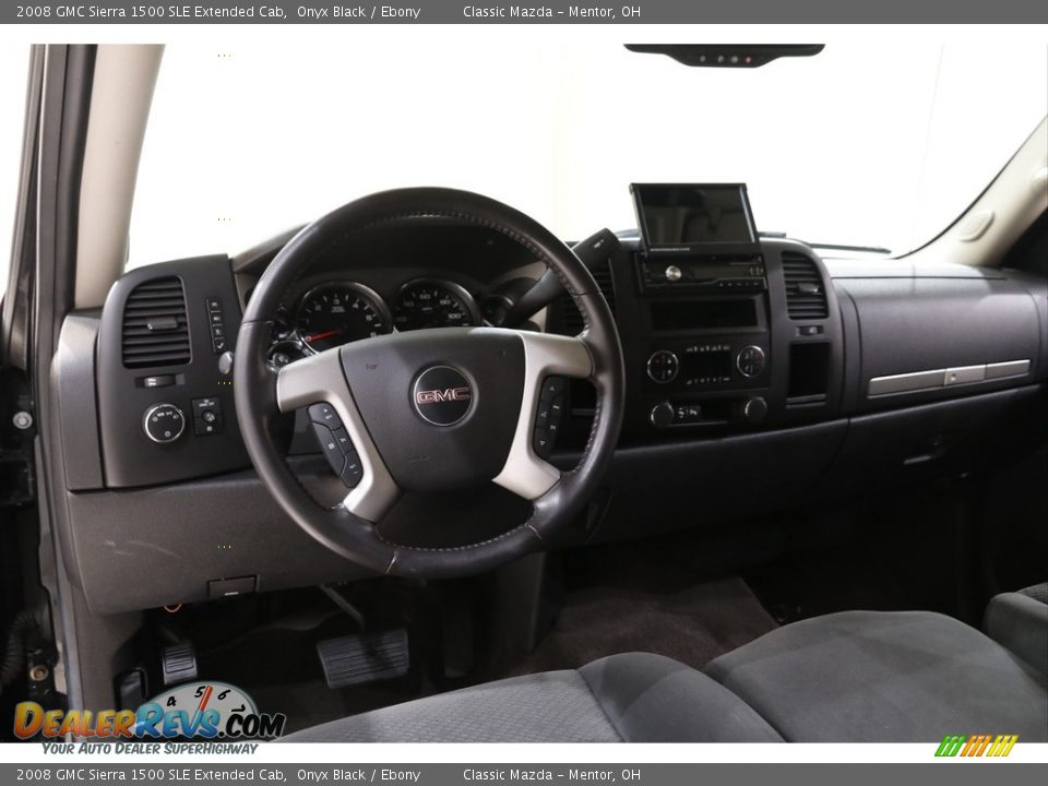 2008 GMC Sierra 1500 SLE Extended Cab Onyx Black / Ebony Photo #6
