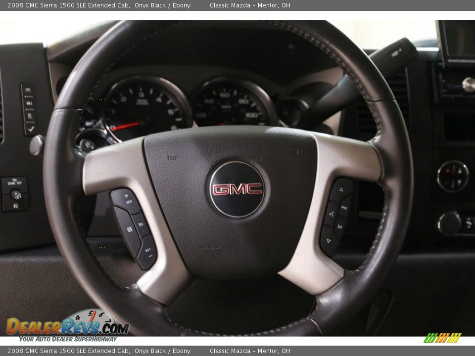 2008 GMC Sierra 1500 SLE Extended Cab Onyx Black / Ebony Photo #7