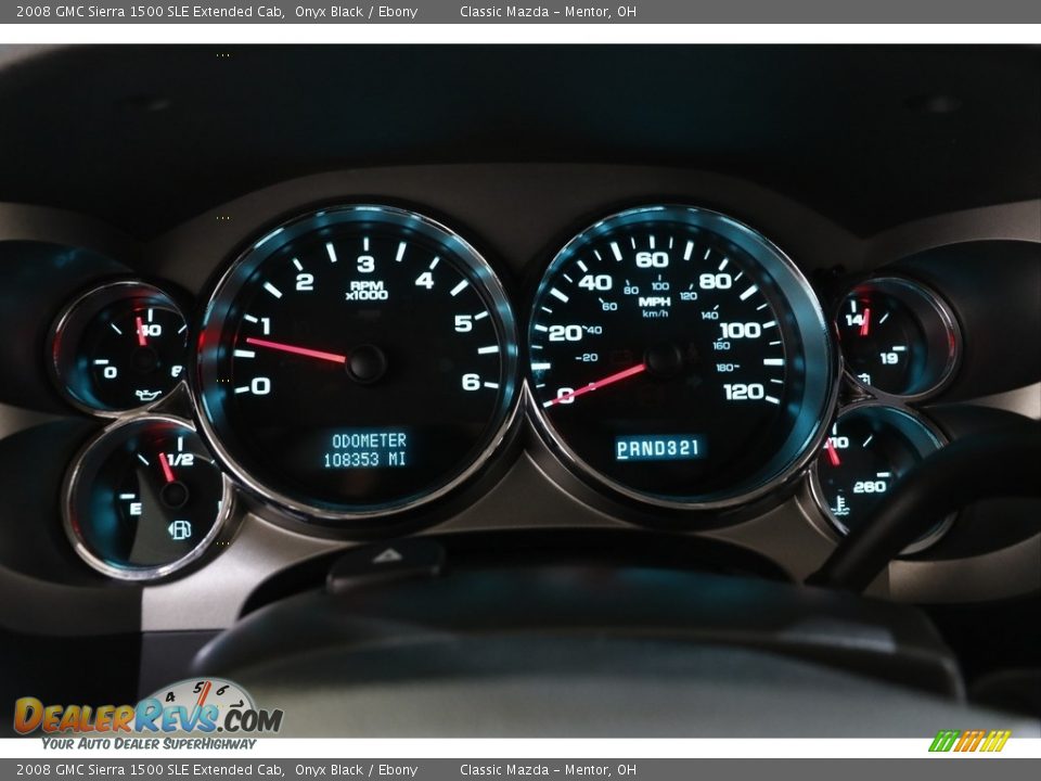 2008 GMC Sierra 1500 SLE Extended Cab Onyx Black / Ebony Photo #8