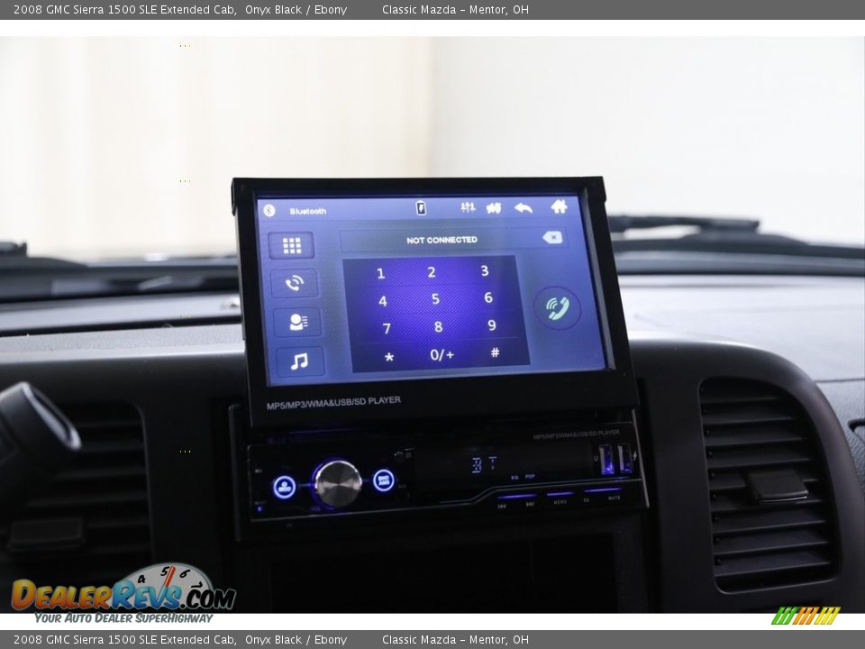 2008 GMC Sierra 1500 SLE Extended Cab Onyx Black / Ebony Photo #12