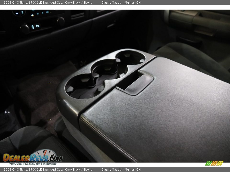 2008 GMC Sierra 1500 SLE Extended Cab Onyx Black / Ebony Photo #13