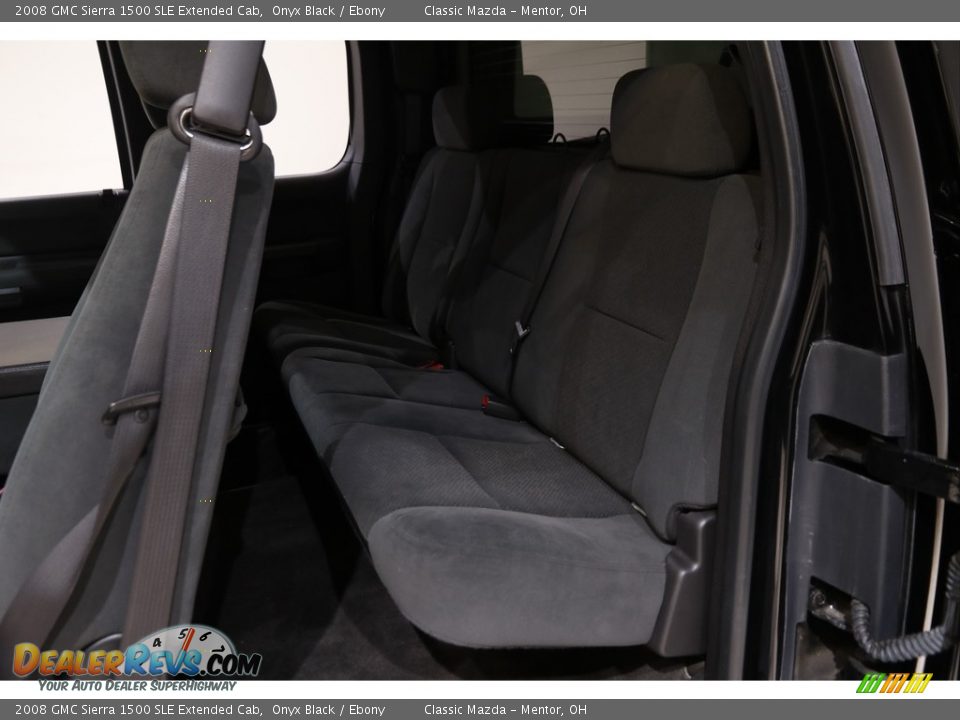 2008 GMC Sierra 1500 SLE Extended Cab Onyx Black / Ebony Photo #16