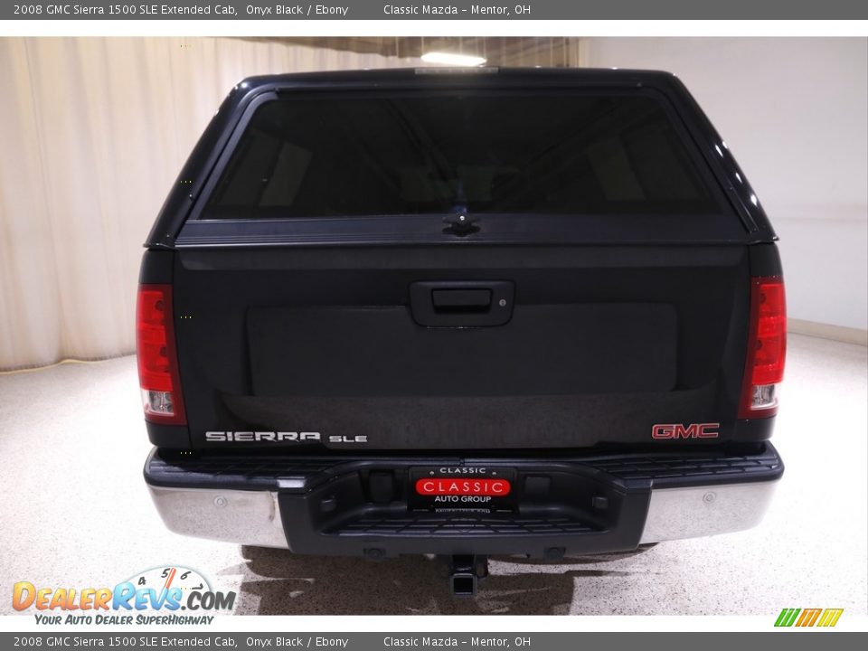 2008 GMC Sierra 1500 SLE Extended Cab Onyx Black / Ebony Photo #17