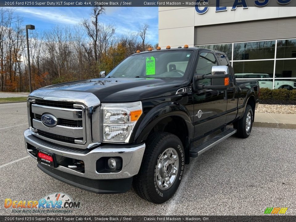 2016 Ford F250 Super Duty XLT Super Cab 4x4 Shadow Black / Steel Photo #3