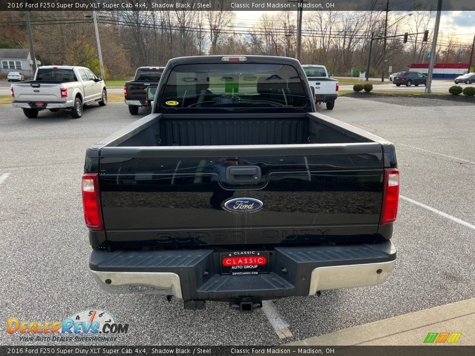 2016 Ford F250 Super Duty XLT Super Cab 4x4 Shadow Black / Steel Photo #6