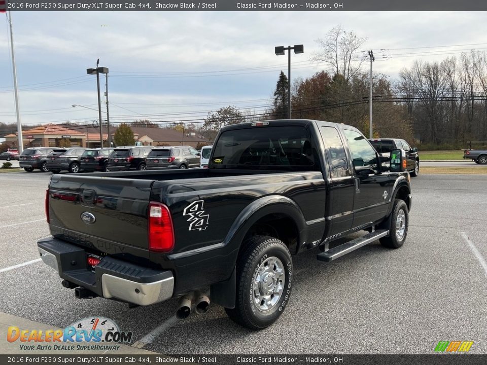 2016 Ford F250 Super Duty XLT Super Cab 4x4 Shadow Black / Steel Photo #7