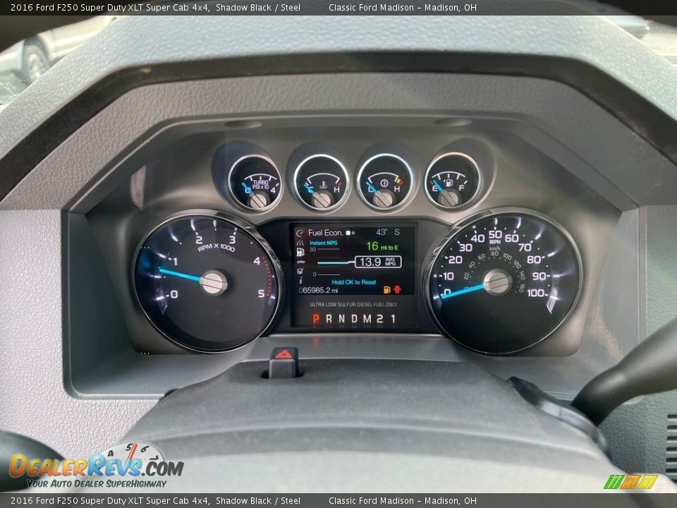 2016 Ford F250 Super Duty XLT Super Cab 4x4 Gauges Photo #13