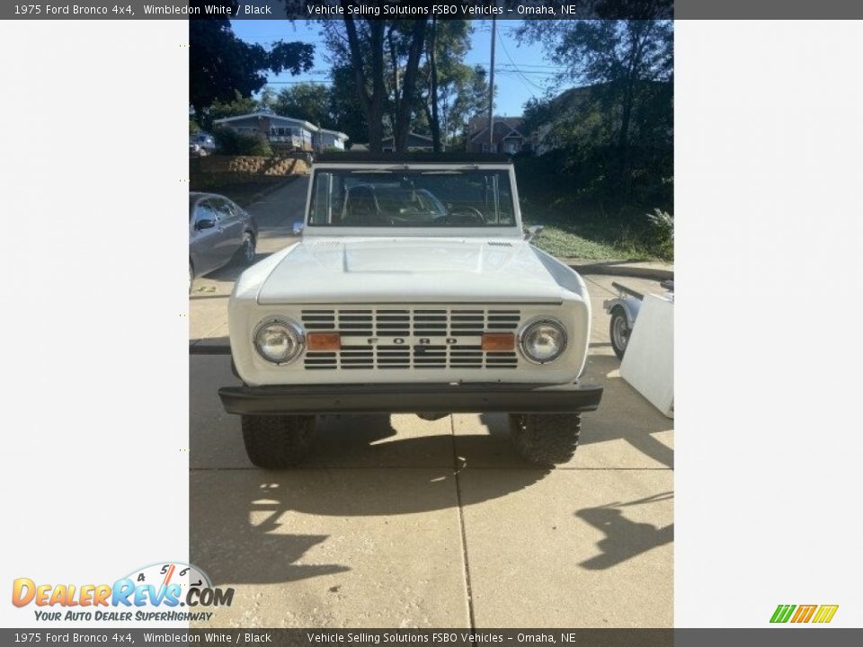 1975 Ford Bronco 4x4 Wimbledon White / Black Photo #15