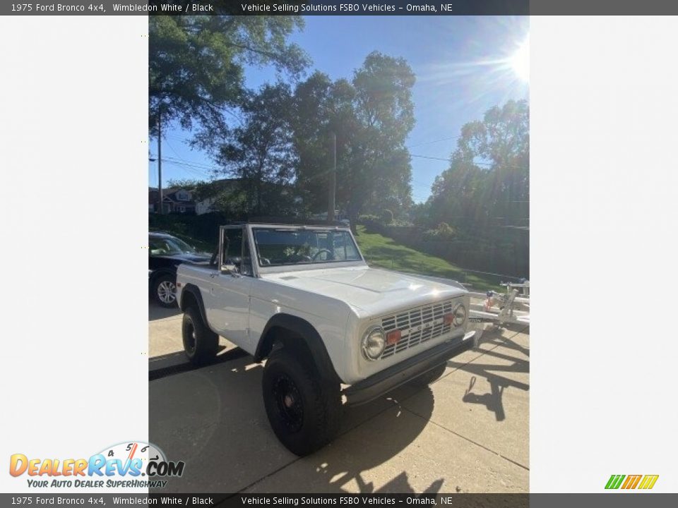 1975 Ford Bronco 4x4 Wimbledon White / Black Photo #18