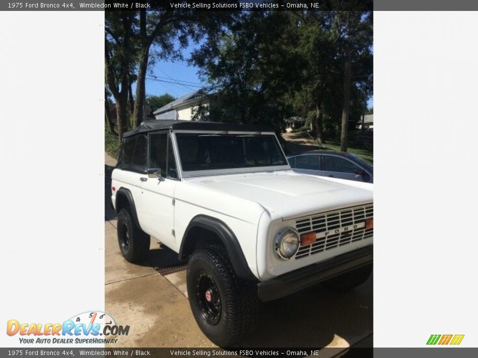 1975 Ford Bronco 4x4 Wimbledon White / Black Photo #19