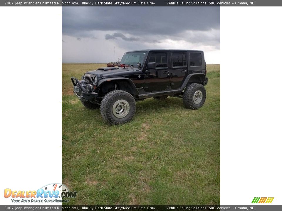 2007 Jeep Wrangler Unlimited Rubicon 4x4 Black / Dark Slate Gray/Medium Slate Gray Photo #1