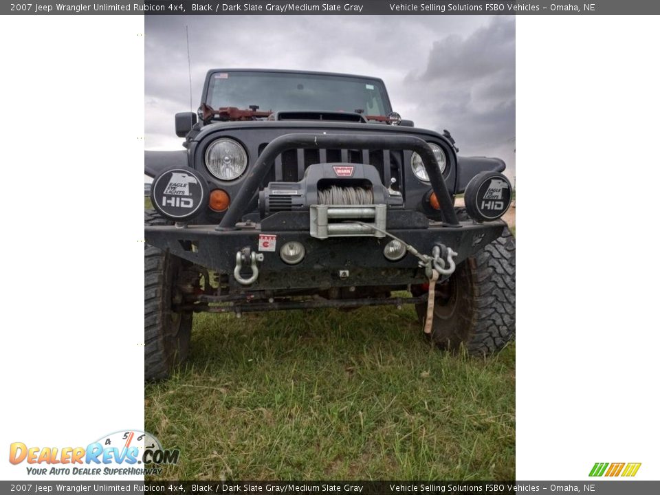 2007 Jeep Wrangler Unlimited Rubicon 4x4 Black / Dark Slate Gray/Medium Slate Gray Photo #7