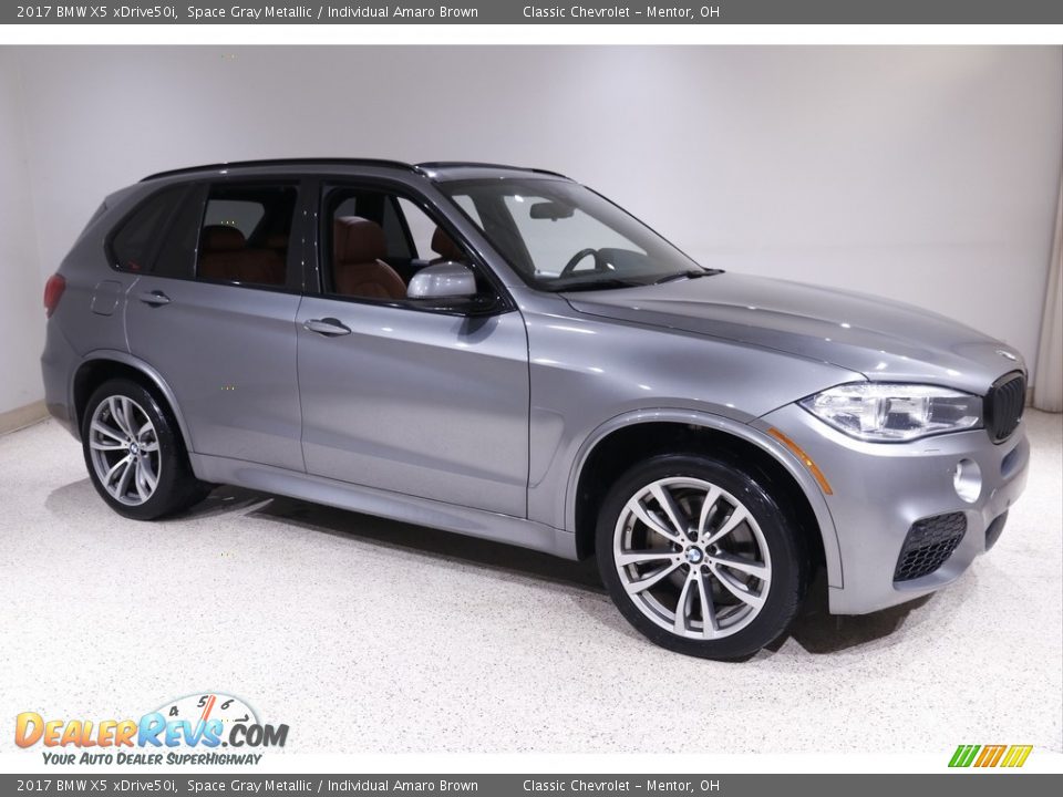 2017 BMW X5 xDrive50i Space Gray Metallic / Individual Amaro Brown Photo #1