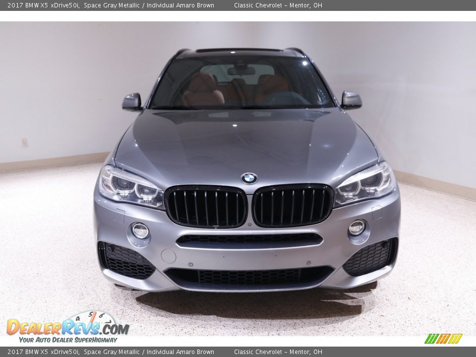 2017 BMW X5 xDrive50i Space Gray Metallic / Individual Amaro Brown Photo #2