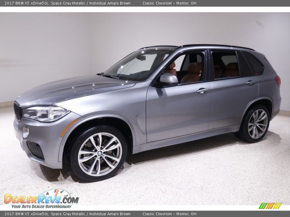 2017 BMW X5 xDrive50i Space Gray Metallic / Individual Amaro Brown Photo #3