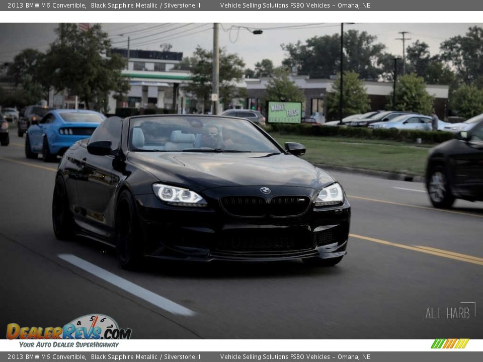 2013 BMW M6 Convertible Black Sapphire Metallic / Silverstone II Photo #6