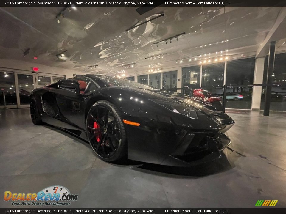 2016 Lamborghini Aventador LP700-4 Nero Alderbaran / Arancio Dryope/Nero Ade Photo #3