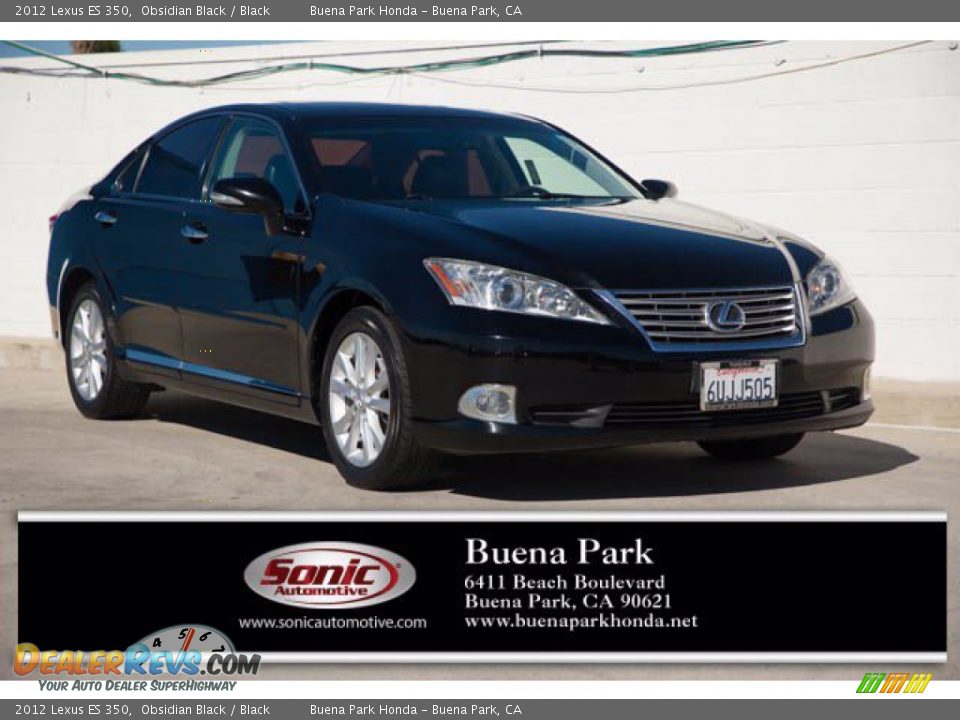 2012 Lexus ES 350 Obsidian Black / Black Photo #1