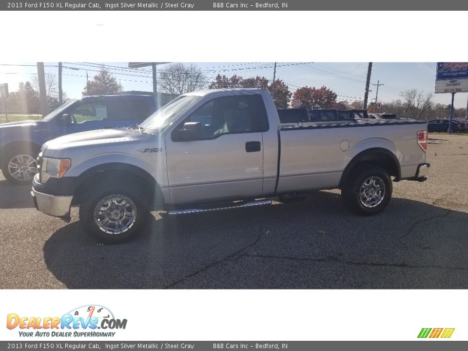 2013 Ford F150 XL Regular Cab Ingot Silver Metallic / Steel Gray Photo #3