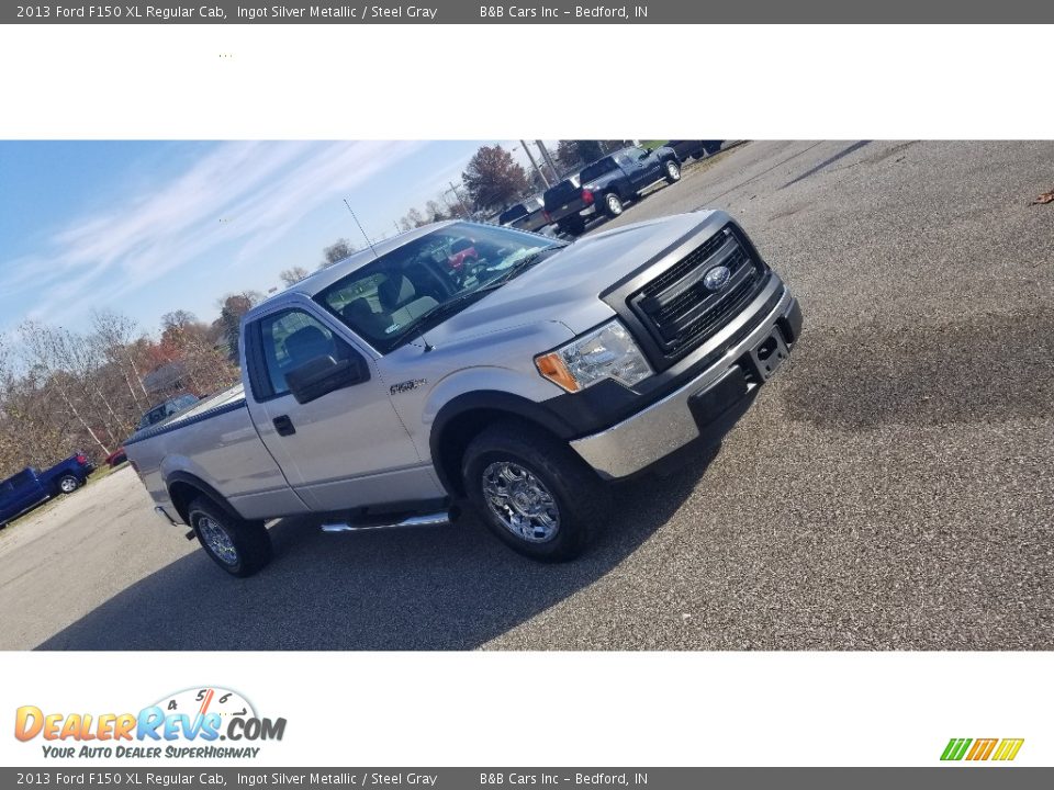 2013 Ford F150 XL Regular Cab Ingot Silver Metallic / Steel Gray Photo #9