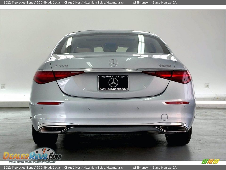 2022 Mercedes-Benz S 500 4Matic Sedan Cirrus Silver / Macchiato Beige/Magma gray Photo #3