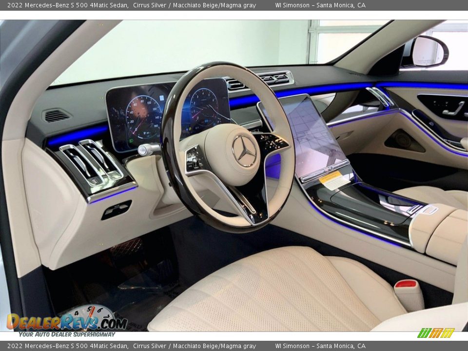 Macchiato Beige/Magma gray Interior - 2022 Mercedes-Benz S 500 4Matic Sedan Photo #4