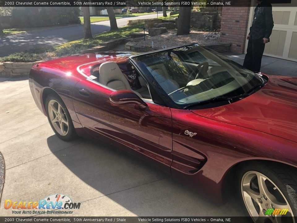 2003 Chevrolet Corvette Convertible 50th Anniversary Red / Shale Photo #1