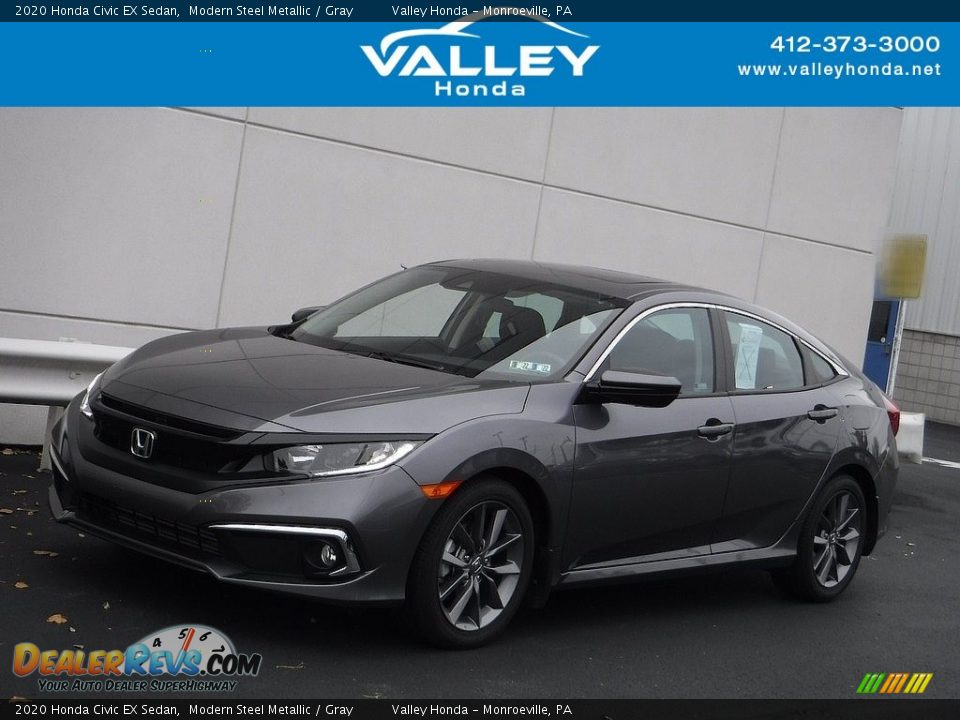 2020 Honda Civic EX Sedan Modern Steel Metallic / Gray Photo #1