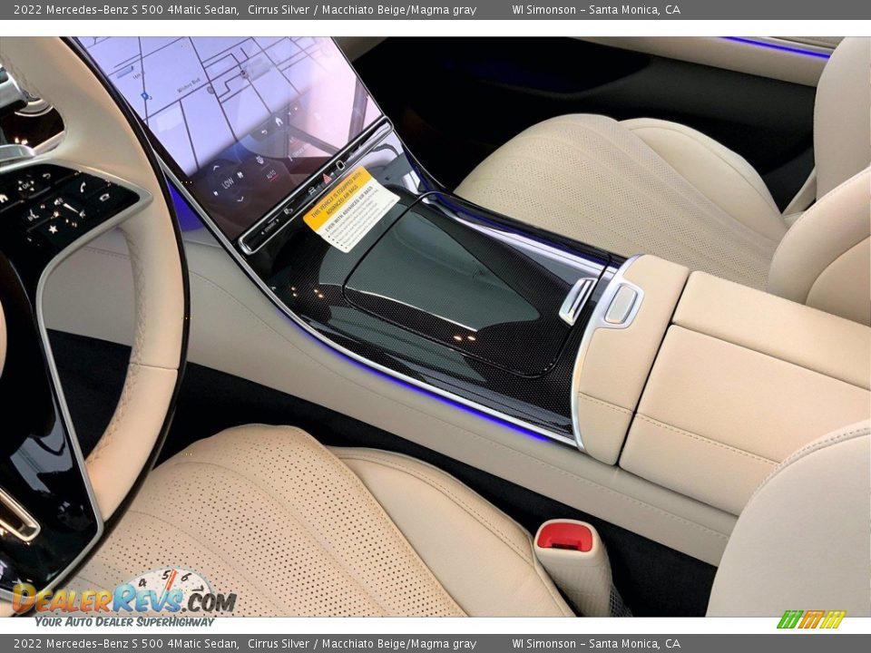 2022 Mercedes-Benz S 500 4Matic Sedan Cirrus Silver / Macchiato Beige/Magma gray Photo #8