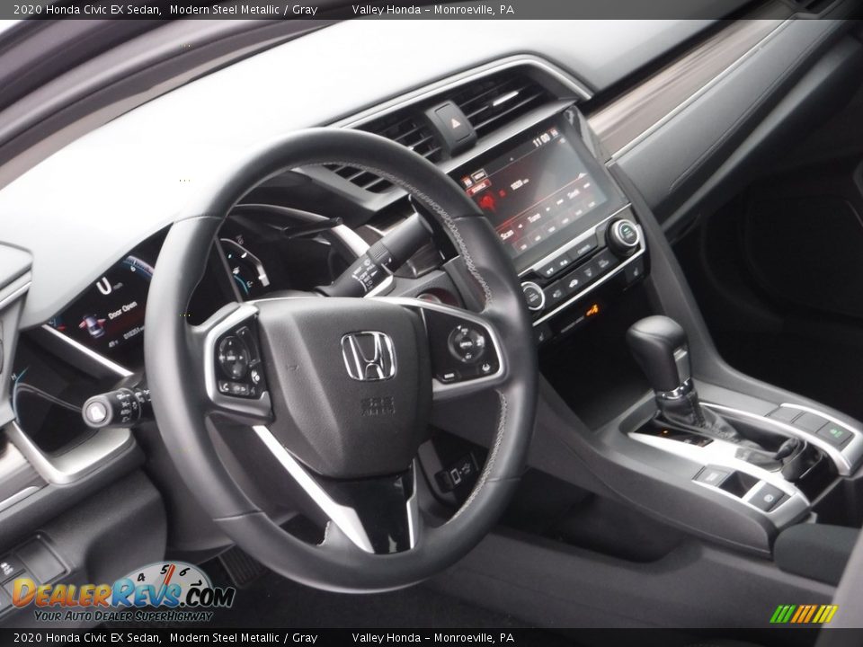 2020 Honda Civic EX Sedan Modern Steel Metallic / Gray Photo #9