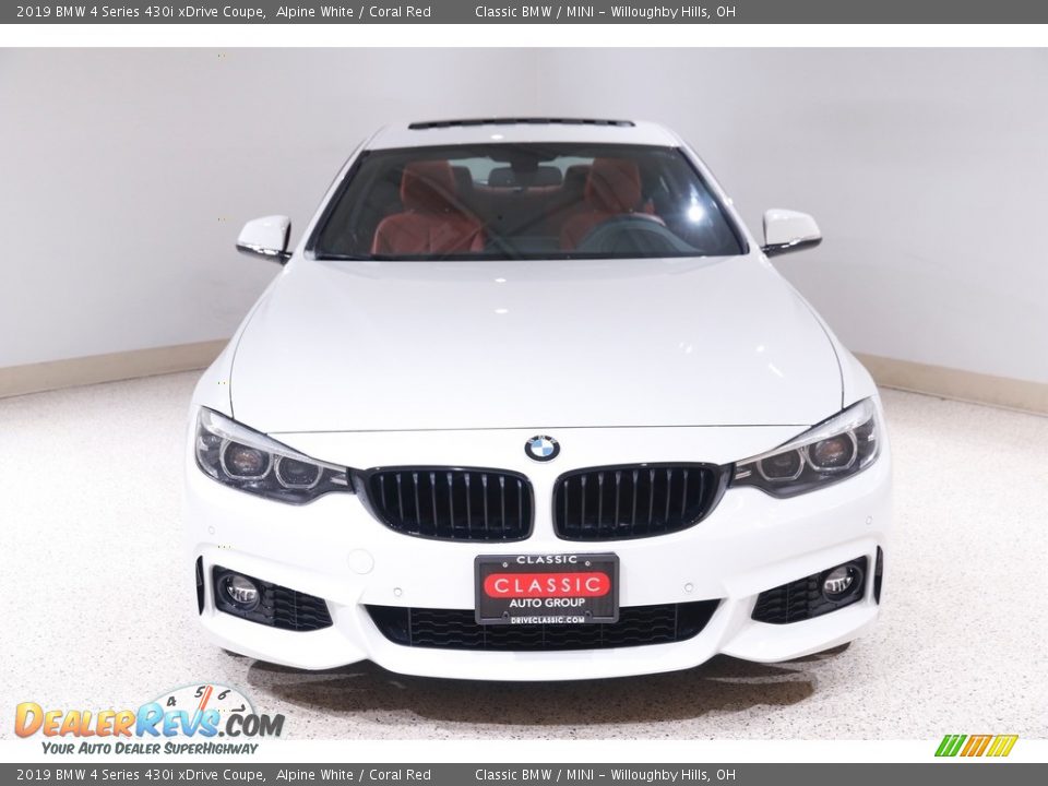 2019 BMW 4 Series 430i xDrive Coupe Alpine White / Coral Red Photo #2