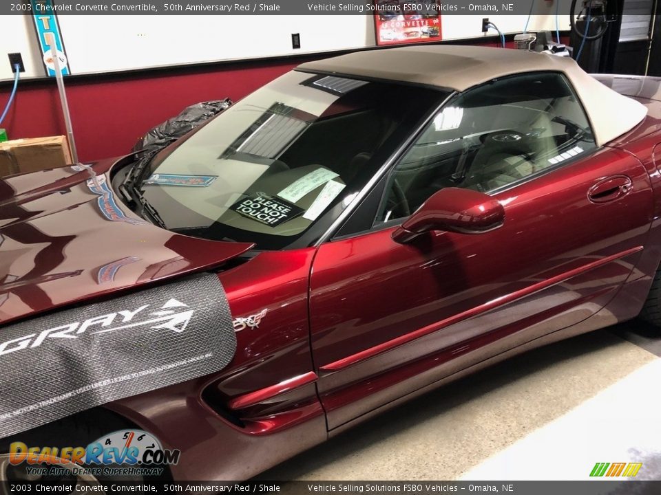 2003 Chevrolet Corvette Convertible 50th Anniversary Red / Shale Photo #11