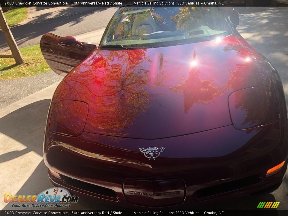 2003 Chevrolet Corvette Convertible 50th Anniversary Red / Shale Photo #12