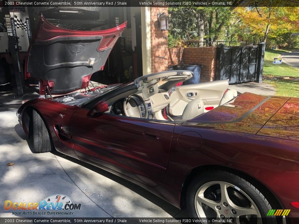 2003 Chevrolet Corvette Convertible 50th Anniversary Red / Shale Photo #13