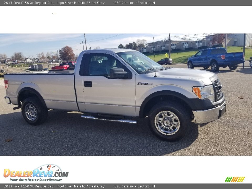 2013 Ford F150 XL Regular Cab Ingot Silver Metallic / Steel Gray Photo #28