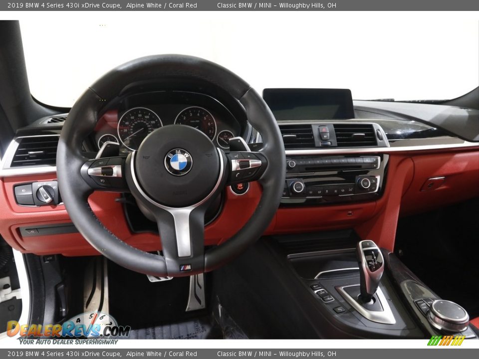 2019 BMW 4 Series 430i xDrive Coupe Alpine White / Coral Red Photo #6