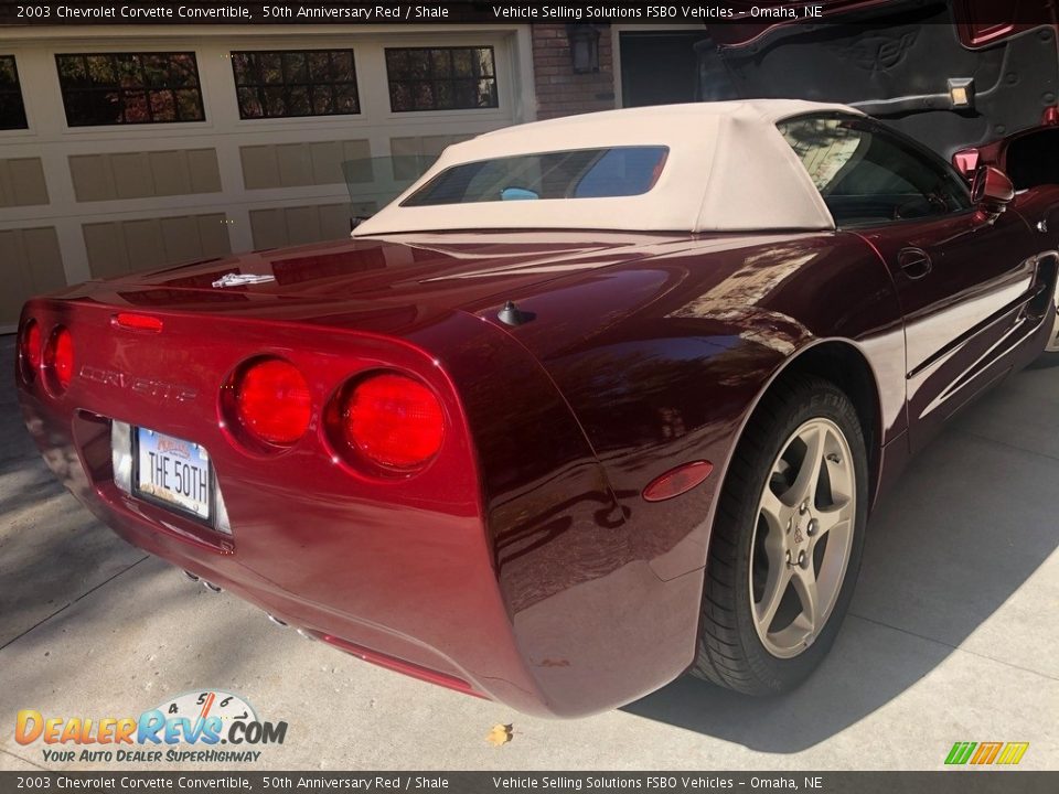 2003 Chevrolet Corvette Convertible 50th Anniversary Red / Shale Photo #15