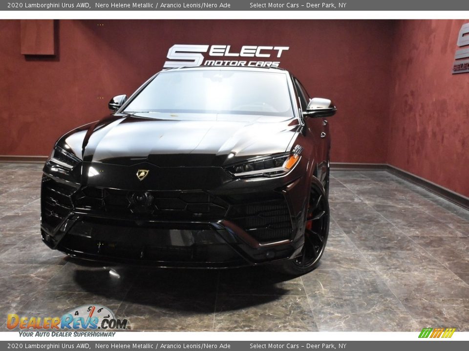 2020 Lamborghini Urus AWD Nero Helene Metallic / Arancio Leonis/Nero Ade Photo #1