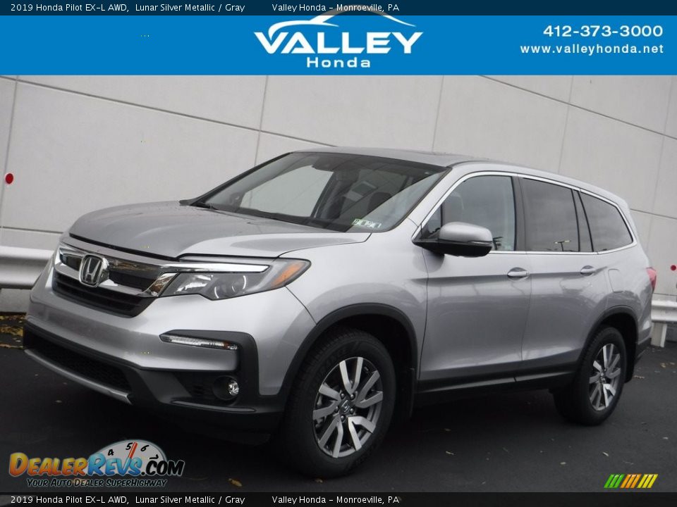 2019 Honda Pilot EX-L AWD Lunar Silver Metallic / Gray Photo #1