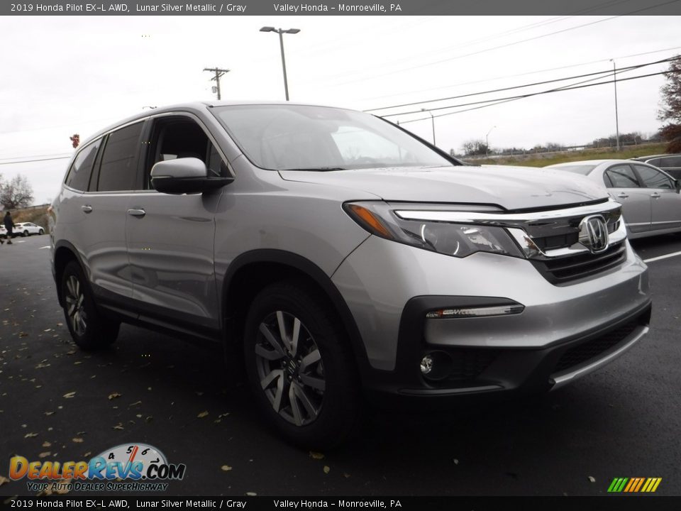 2019 Honda Pilot EX-L AWD Lunar Silver Metallic / Gray Photo #6