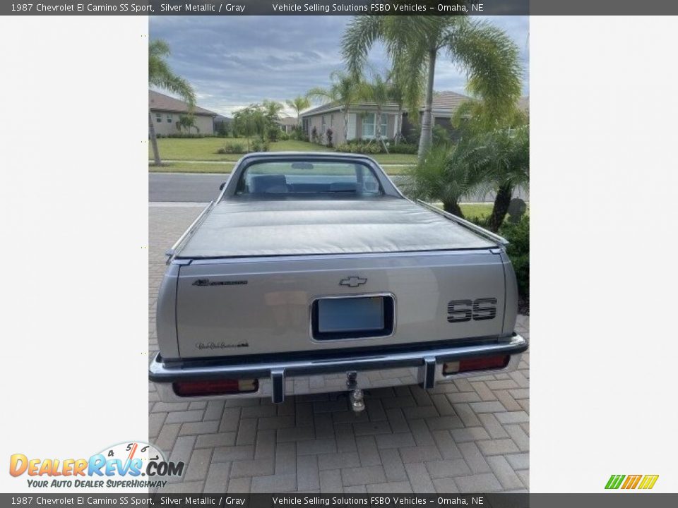 1987 Chevrolet El Camino SS Sport Silver Metallic / Gray Photo #8