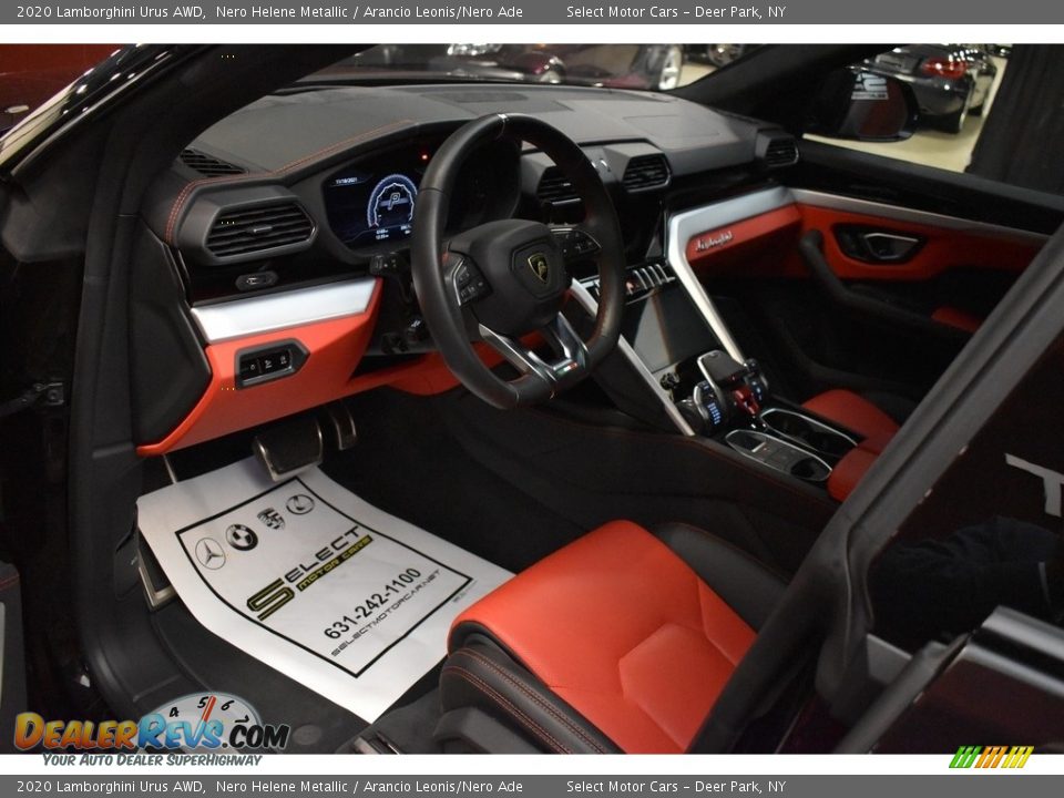 Arancio Leonis/Nero Ade Interior - 2020 Lamborghini Urus AWD Photo #10