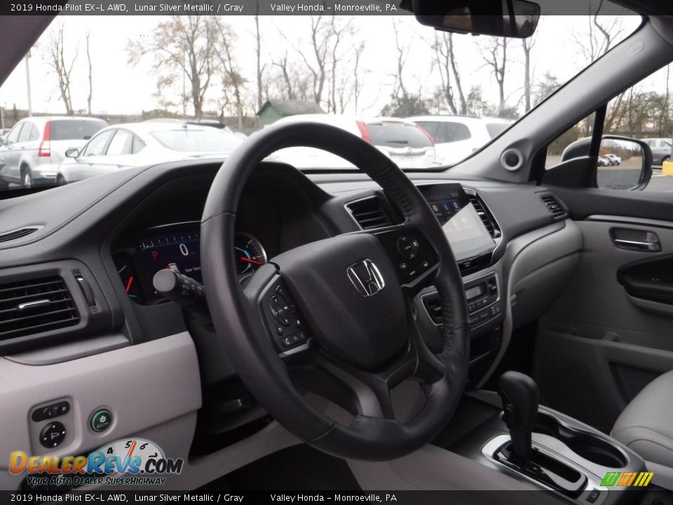2019 Honda Pilot EX-L AWD Lunar Silver Metallic / Gray Photo #11