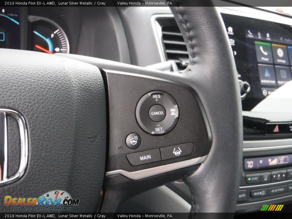 2019 Honda Pilot EX-L AWD Lunar Silver Metallic / Gray Photo #16