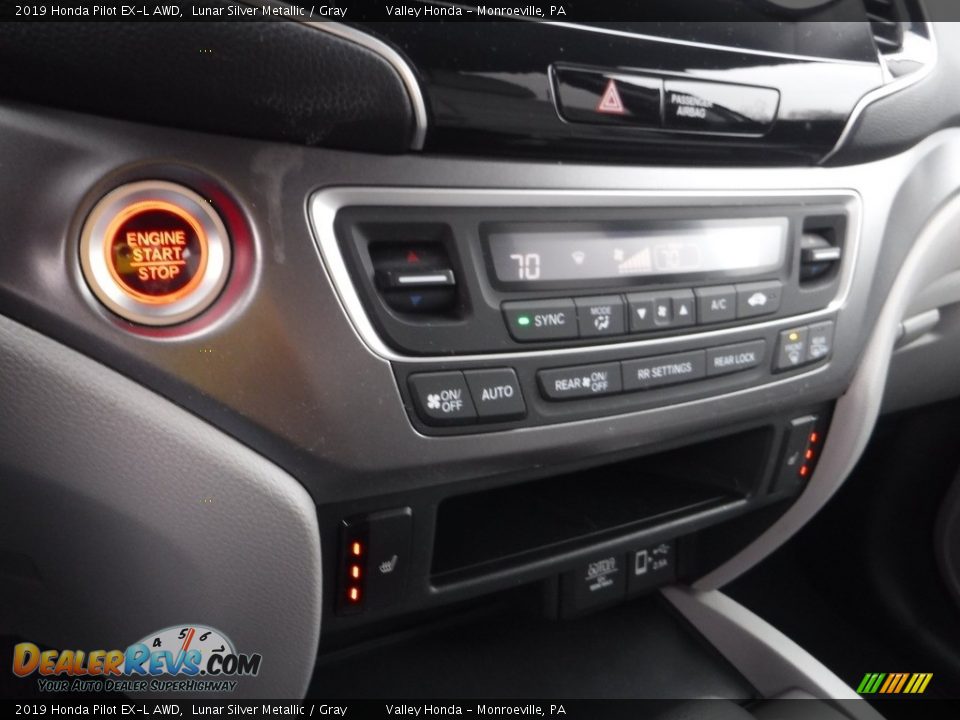 2019 Honda Pilot EX-L AWD Lunar Silver Metallic / Gray Photo #18