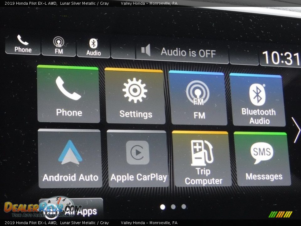 2019 Honda Pilot EX-L AWD Lunar Silver Metallic / Gray Photo #19