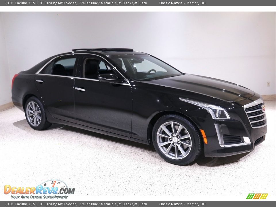 2016 Cadillac CTS 2.0T Luxury AWD Sedan Stellar Black Metallic / Jet Black/Jet Black Photo #1