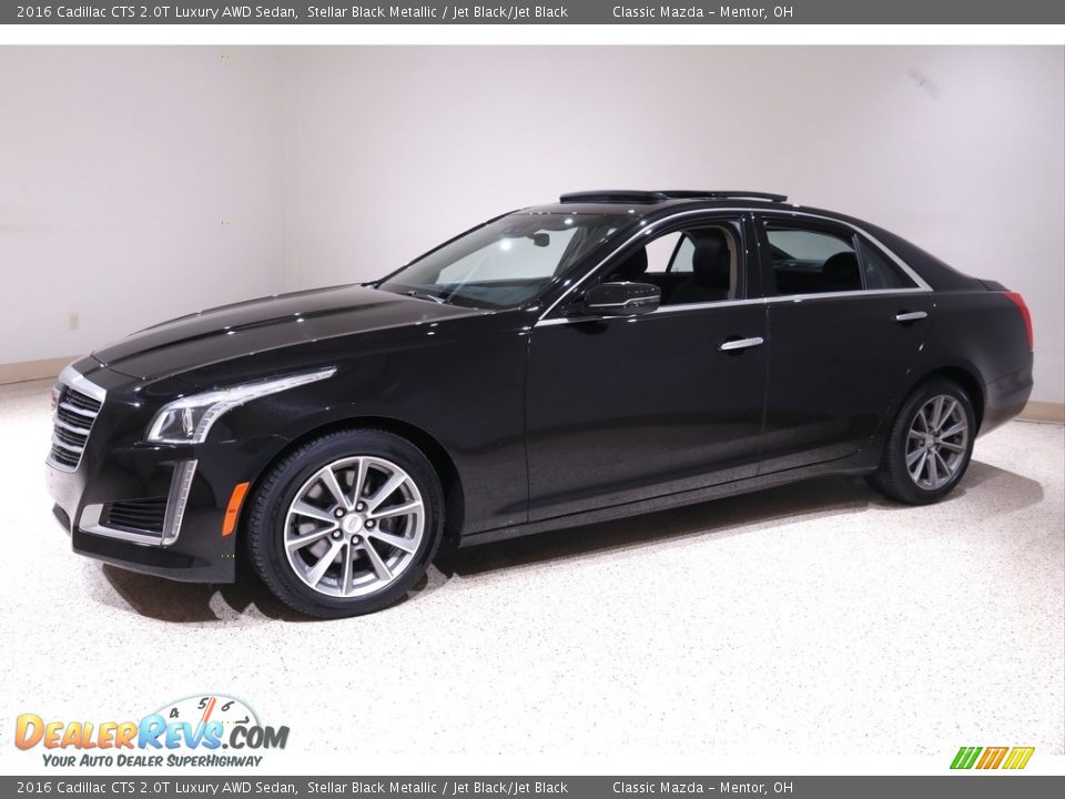 2016 Cadillac CTS 2.0T Luxury AWD Sedan Stellar Black Metallic / Jet Black/Jet Black Photo #3