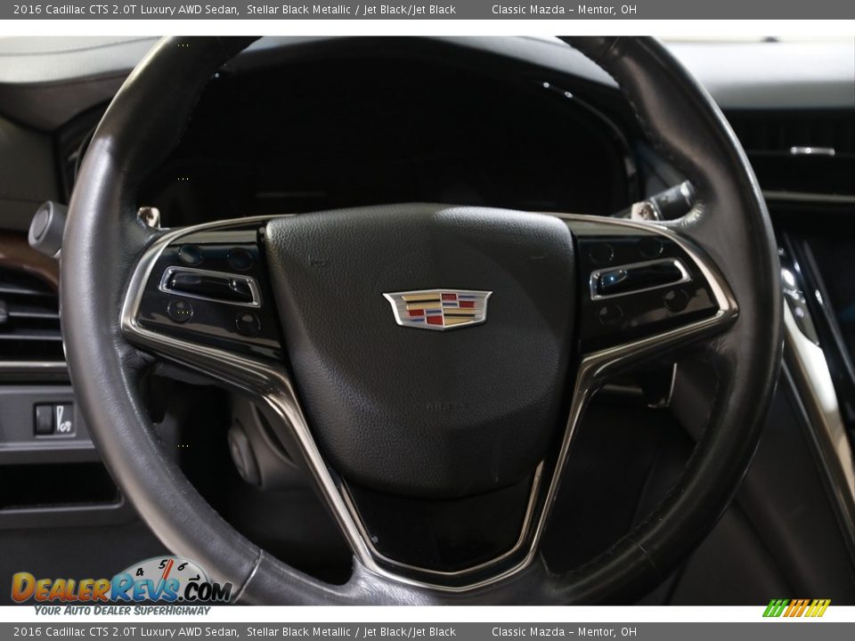 2016 Cadillac CTS 2.0T Luxury AWD Sedan Stellar Black Metallic / Jet Black/Jet Black Photo #7